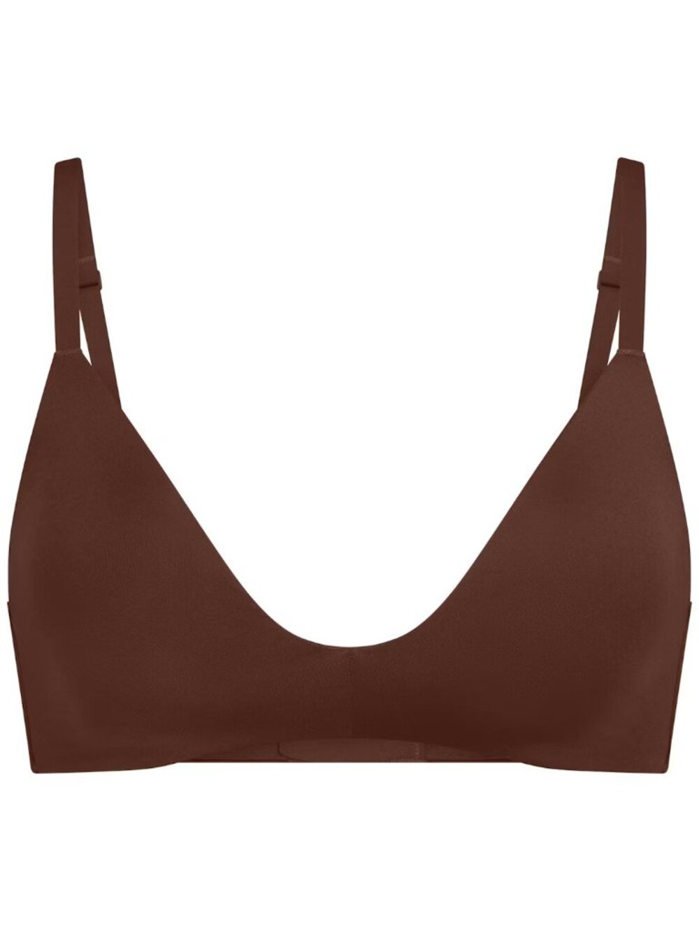 Skims Tshirt Demi Bra - NWOT - Wireless Plunge Bra - 36A - Brown Cocoa
